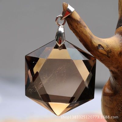 純天然茶晶大衛星吊墜 源自東?？h盛飾珠寶的天然之美